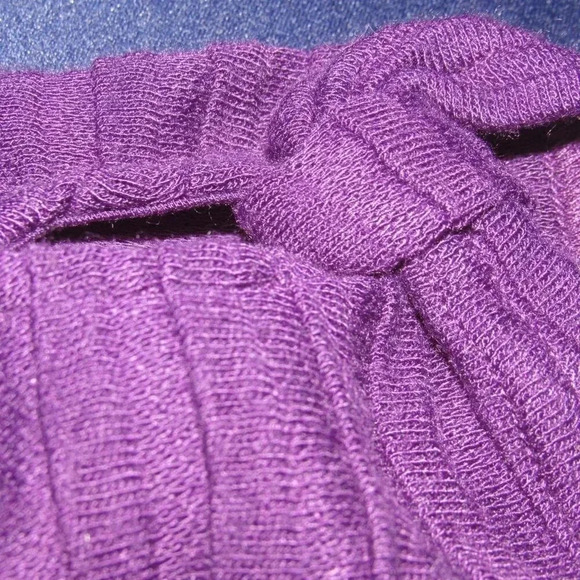 NWT LIZ CLAIBORNE Long Sleeve Crew Neck Purple Sweater Size PM (Petite Medium) - Picture 6 of 6